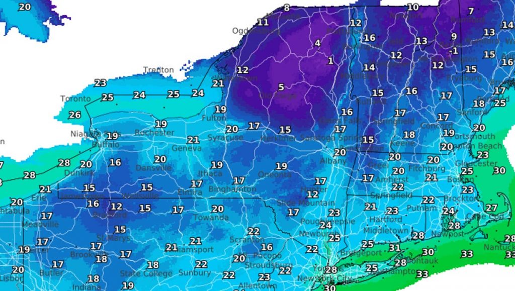 How cold will temps drop in NY? Subzero wind chills coming