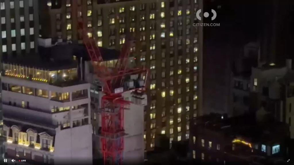 Midtown streets reopen, area deemed safe after crane seen spinning around due to winds