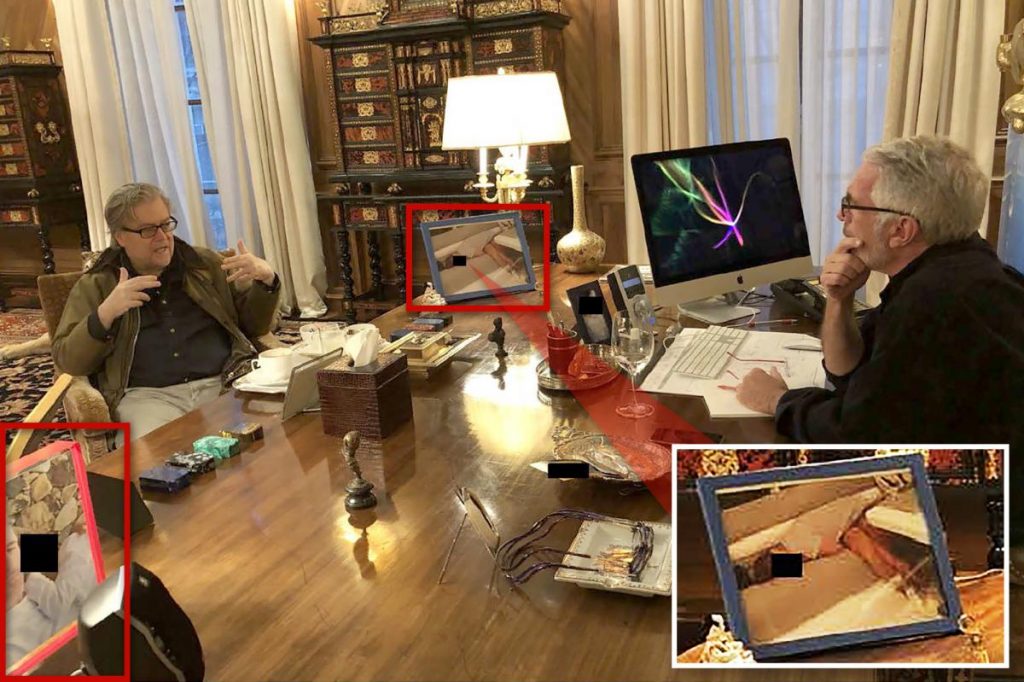What we know about the creepy photo Jeffrey Epstein had of a lounging woman on his desk