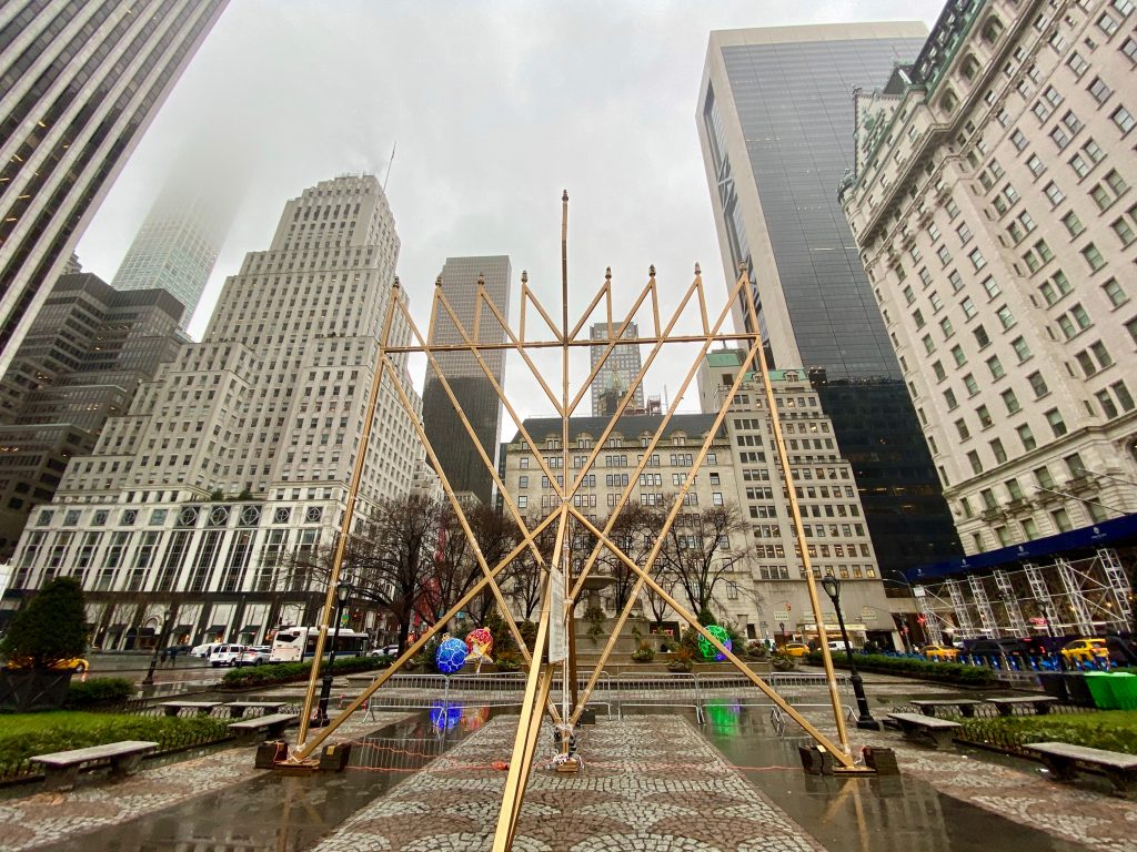 World’s Largest Menorah Installed by Central Park: See Pictures