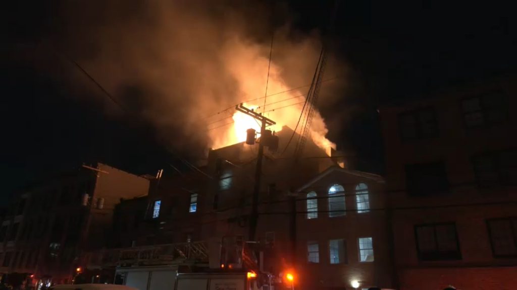 Firefighter suffers back injury in Jersey City apartment building fire Firefighter suffers back injury in Jersey City apartment building fire