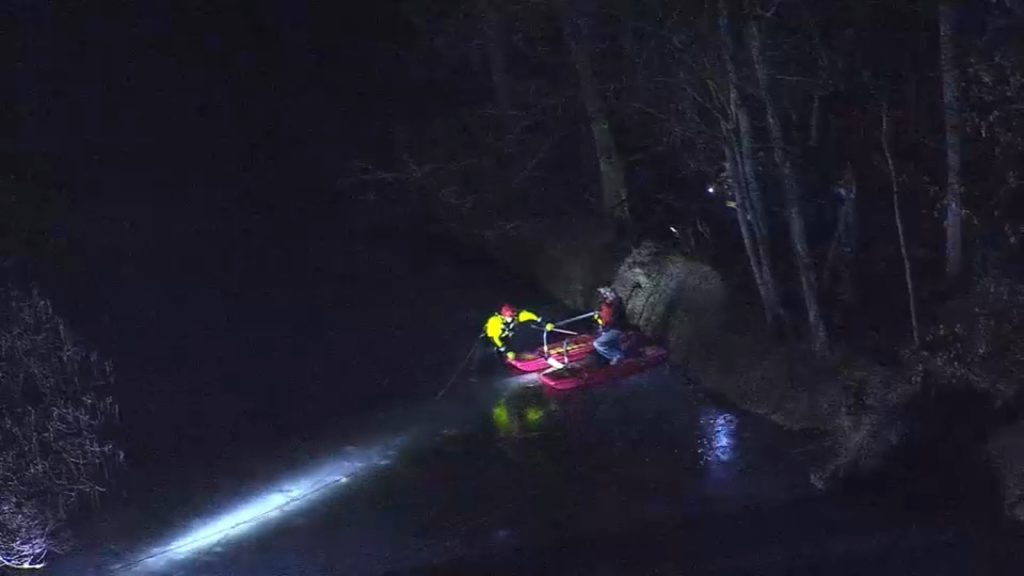 Kids rescued after stranded on island after walking across icy creek in Oradell, NJ