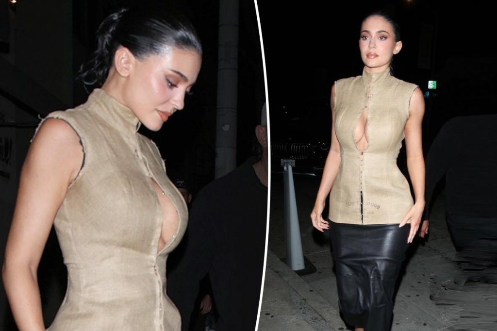Kylie Jenner takes her cleavage to dinner at Craig's West Hollywood