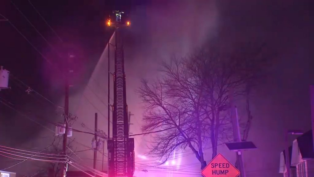 NJ warehouse fire: Fast-moving fire engulfs construction warehouse in Roselle Park, New Jersey
