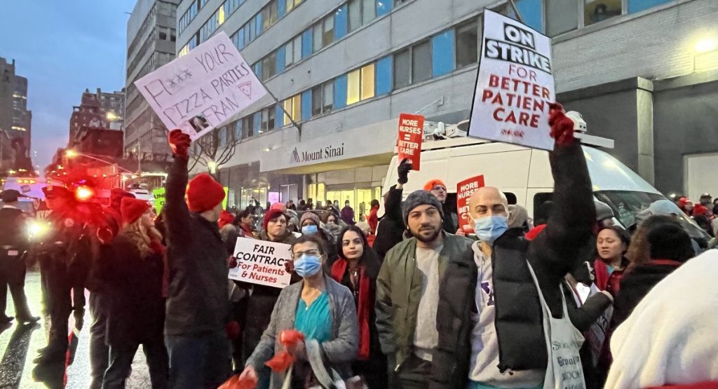 NYC nurses’ strike hits home, including caregivers’ own NYC nurses' strike hits home, including caregivers' own