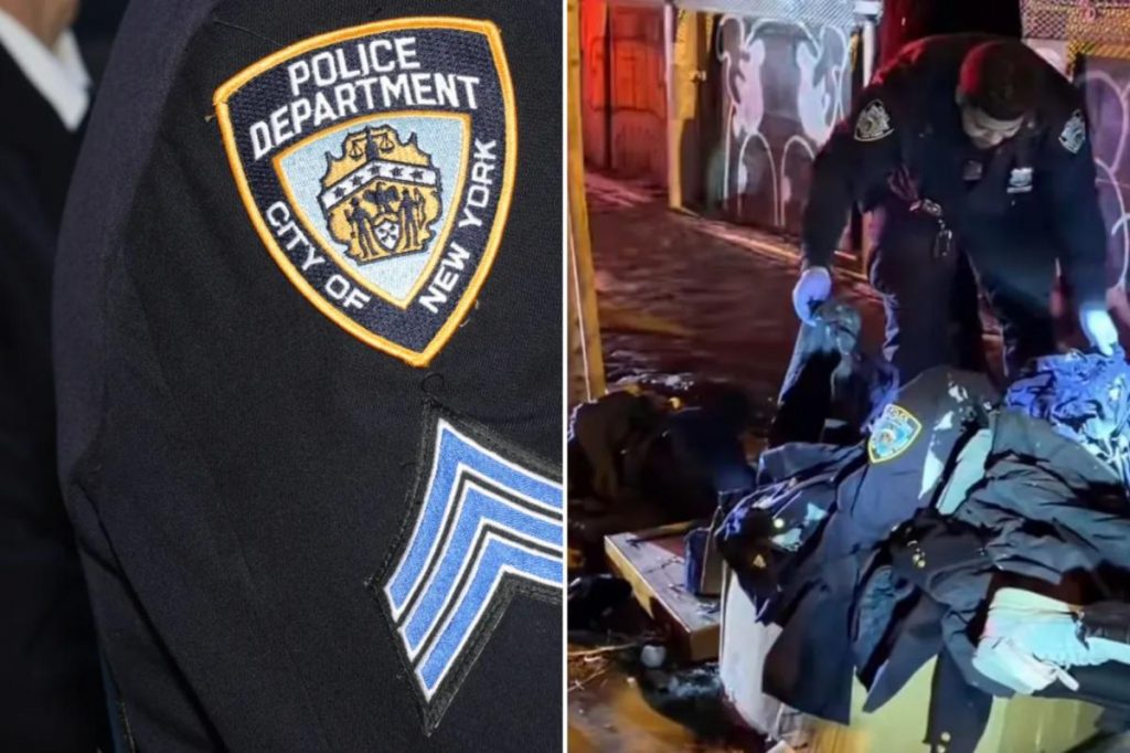 NYPD uniforms found stuffed in box on NYC street, sparking mystery NYPD uniforms found stuffed in box on NYC street, sparking mystery