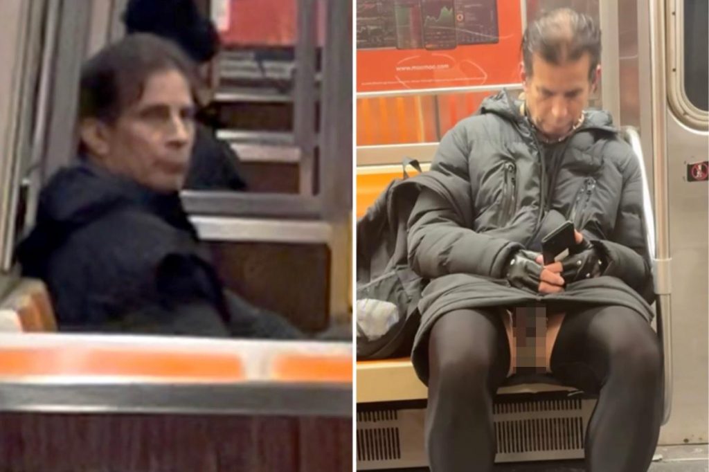 Pantless NYC subway rider exposes leather chain cage around genitals — but cops say no penal code broken Pantless NYC subway rider exposes leather chain cage around genitals -- but cops say no penal code broken