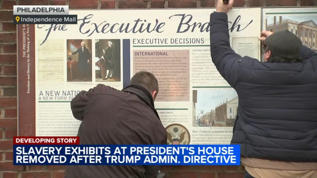 Philadelphia slavery exhibits at President’s House removed after Trump administration directive Philadelphia slavery exhibits at President's House removed after Trump administration directive
