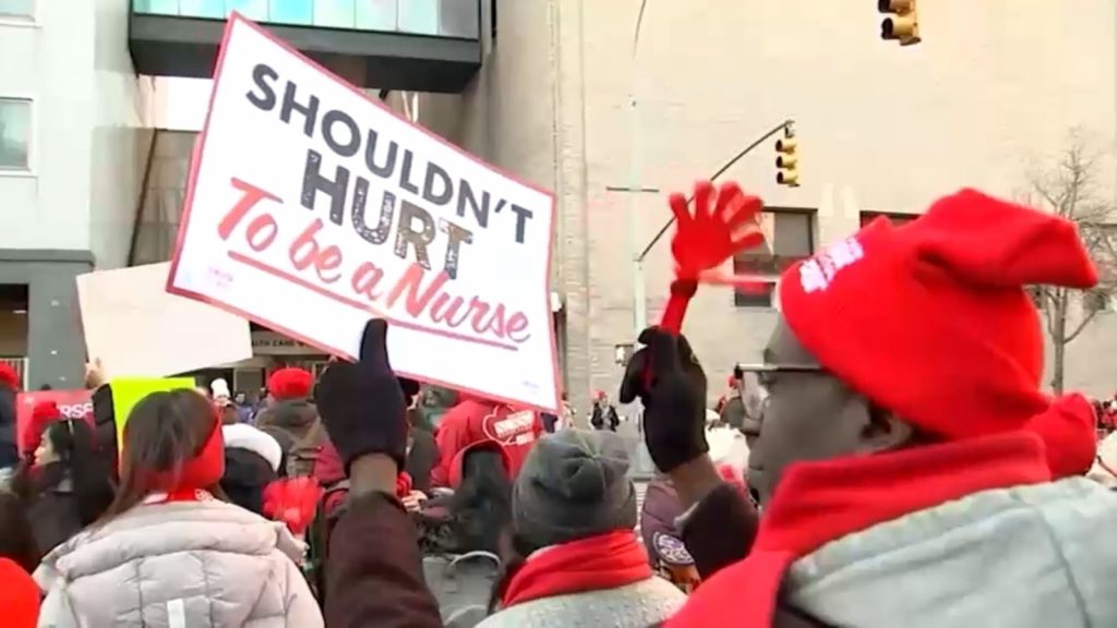 NYC nurses' strike: Sides 'inching closer to agreement' at the bargaining table on Sunday