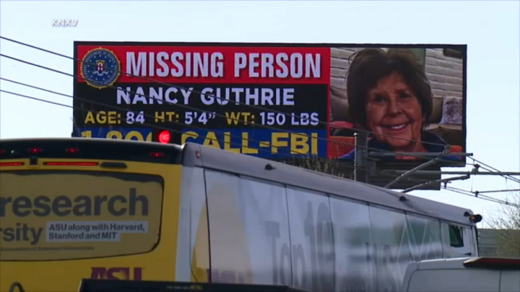 Nancy Guthrie news: FBI billboard ads seeking tips on whereabouts for Savannah Guthrie's mom coming to Houston, agency says