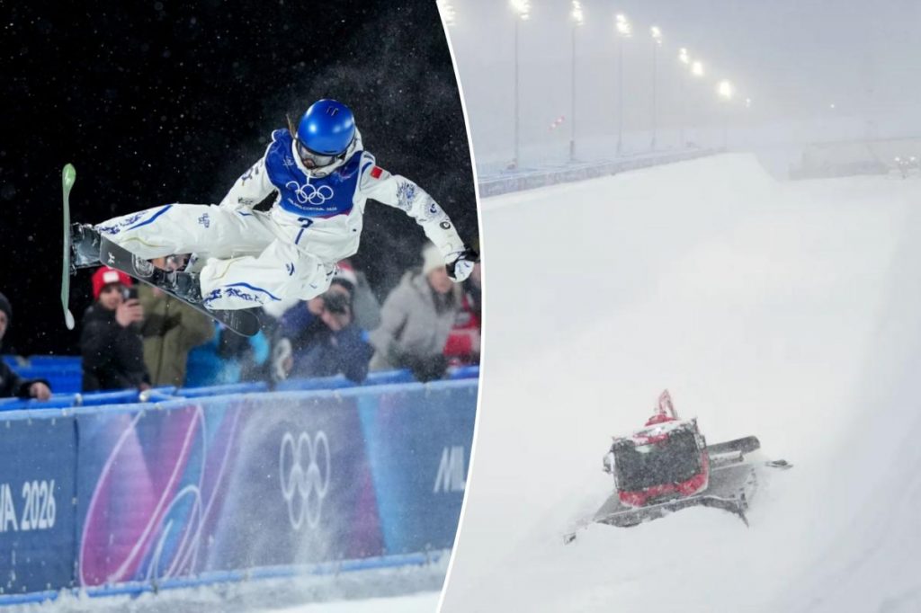 Olympics freeski women’s halfpipe postponed with snowstorm Olympics freeski women’s halfpipe postponed with snowstorm