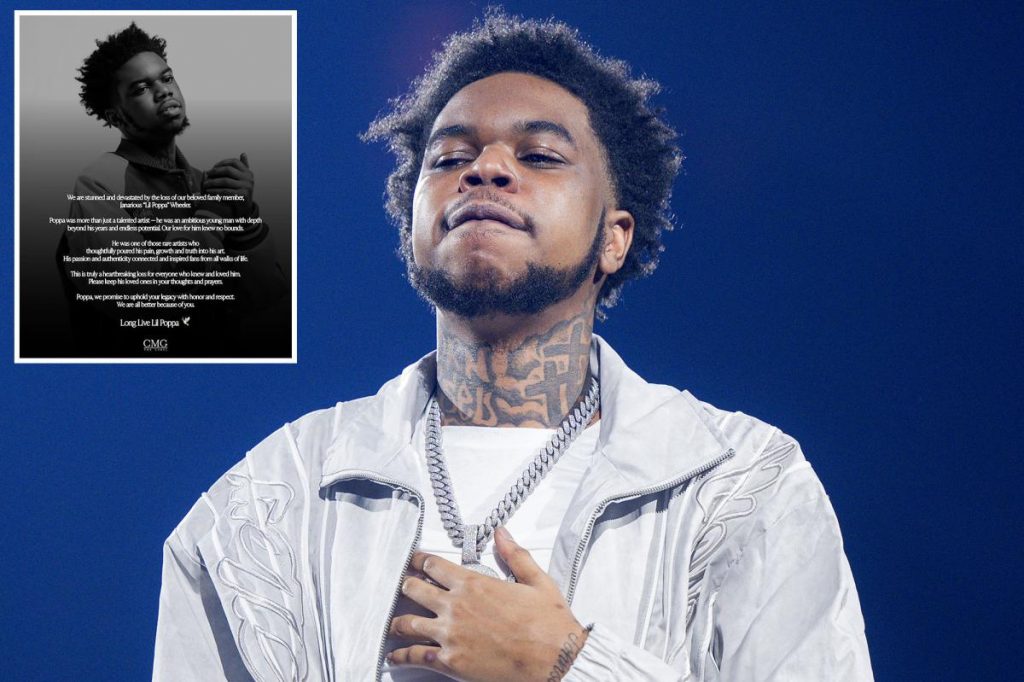 Rapper Lil Poppa shot himself in front of manager after car crash: report