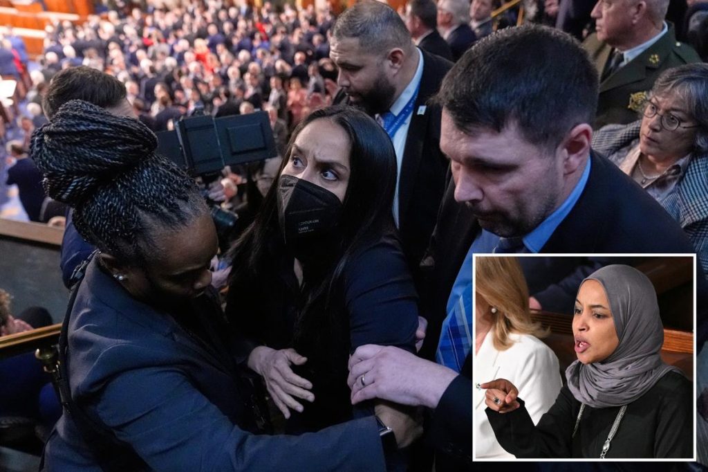 Rep. Ilhan Omar claims State of the Union guest Aliya Rahman was 'forcibly removed' and arrested for standing