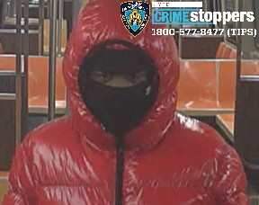 Robber in red: Cops seek bundled-up bandit who slashed man in Brooklyn subway for his wallet Robber in red: Cops seek bundled-up bandit who slashed man in Brooklyn subway for his wallet