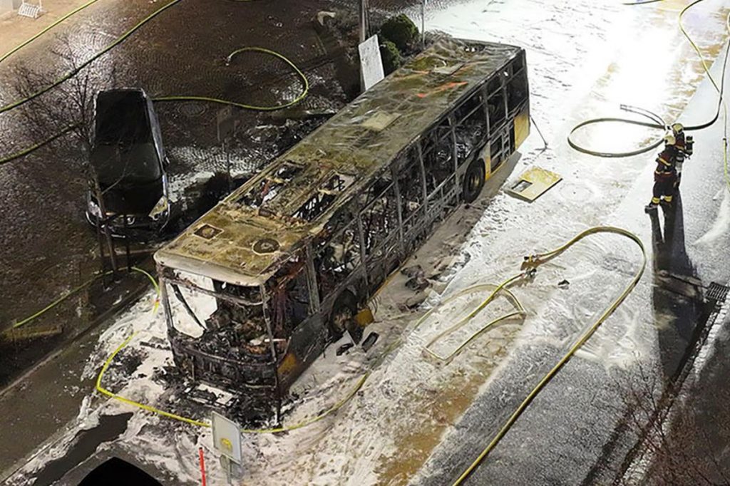 6 dead in Switzerland bus fire, police suspect arson