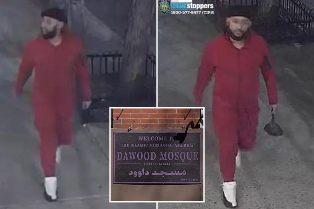 Crimson-clad clown flings shredded Quran at NYC mosque, smears feces on building: cops