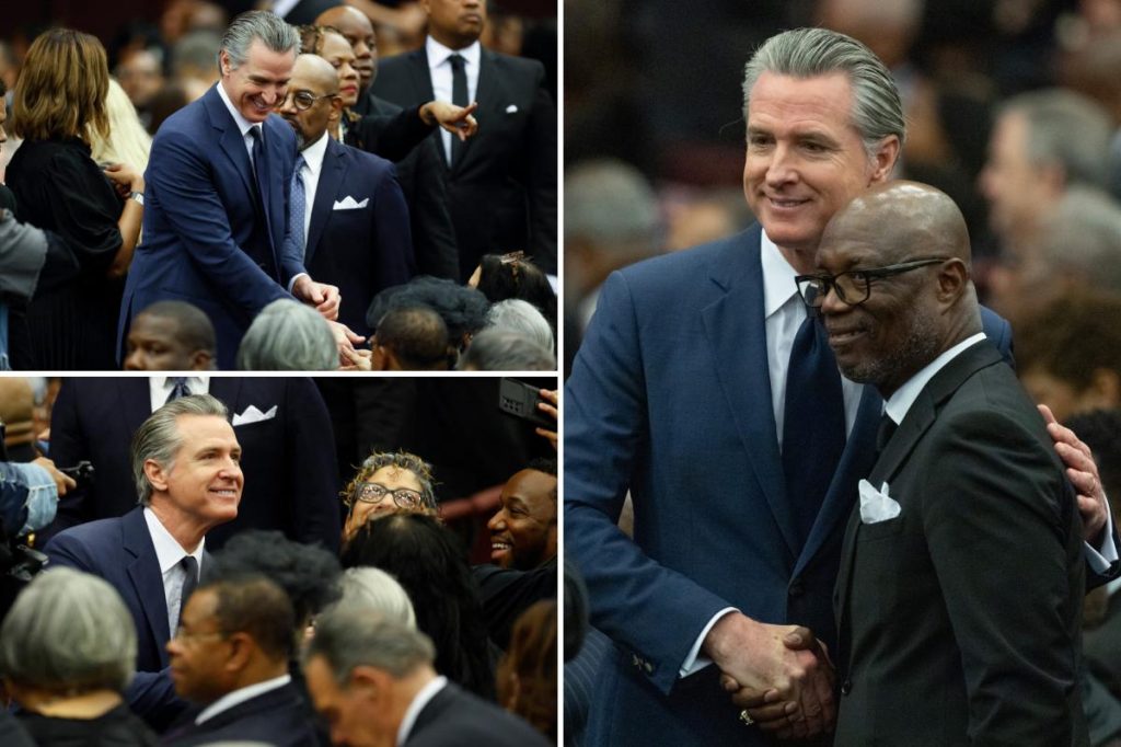 Gavin Newsom schmoozes Dem heavyweights at Jesse Jackson memorial