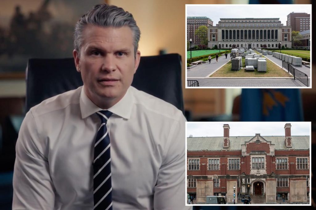 Hegseth bans military from woke Princeton Columbia MIT universities