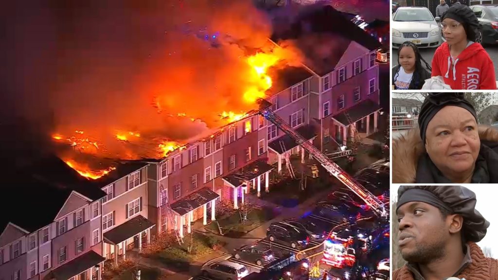 Huge fire tears through multiple townhomes in Branchburg, New Jersey