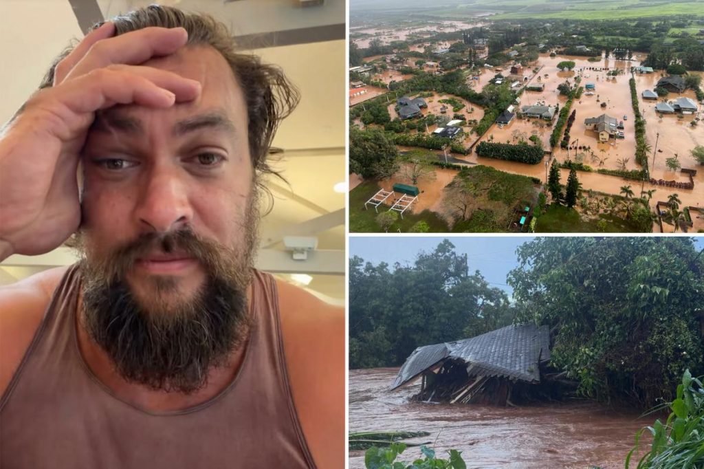 Jason Momoa escapes raging Hawaii floods as powerful storm batters the island: ‘We’re safe for now’ Jason Momoa escapes raging Hawaii floods as powerful storm batters the island: 'We're safe for now'