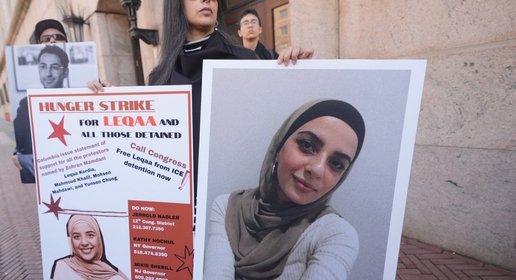 Leqaa Kordia, detained over Columbia Gaza protests, released from ICE custody