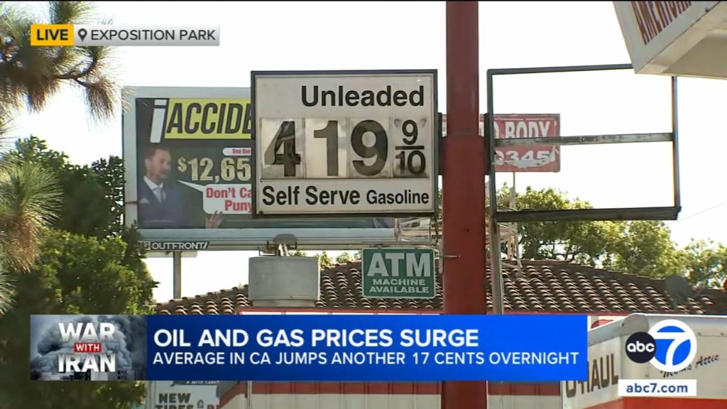 Oil and gas prices rapidly rise as Iran war shows no signs of letting up