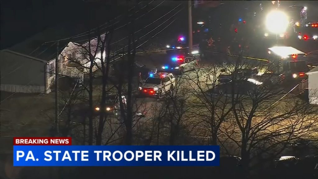 Pennsylvania state police trooper shot and killed during traffic stop in West Caln Twp. Chester County Pennsylvania state police trooper shot and killed during traffic stop in West Caln Twp. Chester County