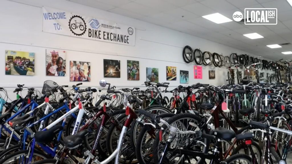 Volunteers refurbish used bikes to support the Boys & Girls Clubs