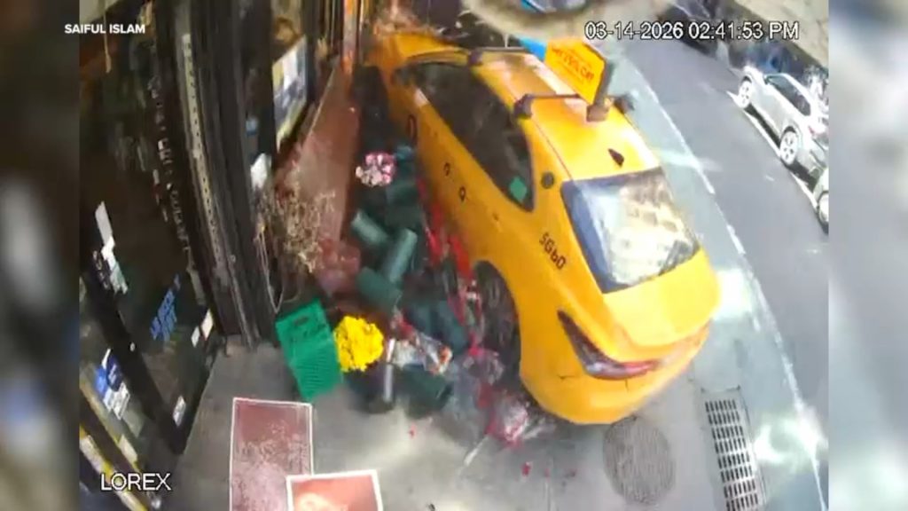 Woman falls through bodega’s basement door after cab crashes into her, another woman on Lower East Side Woman falls through bodega's basement door after cab crashes into her, another woman on Lower East Side