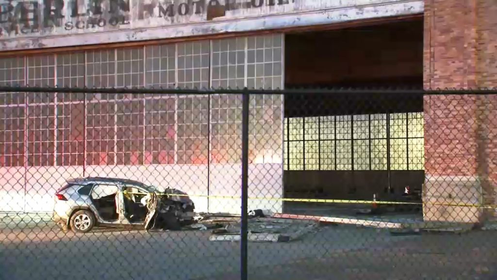 Brooklyn car into building: 3 people trapped after vehicle crashes into warehouse at Floyd Bennett Field Brooklyn car into building: 3 people trapped after vehicle crashes into warehouse at Floyd Bennett Field