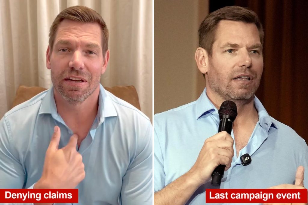 Eric Swalwell denies rape claims in video filmed at donor’s mansion