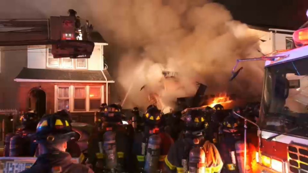 Family dispute leads to gas-fed fire that caused South Ozone Park, Queens home to collapse; 7 officers hurt
