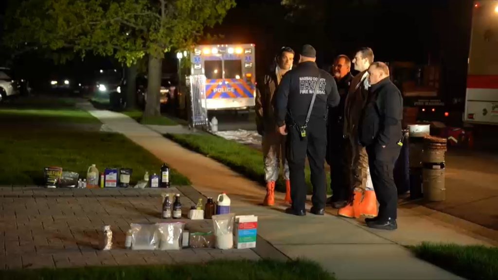 Father, teen son arrested after bomb squad destroys chemicals at Syosset, Nassau County, home