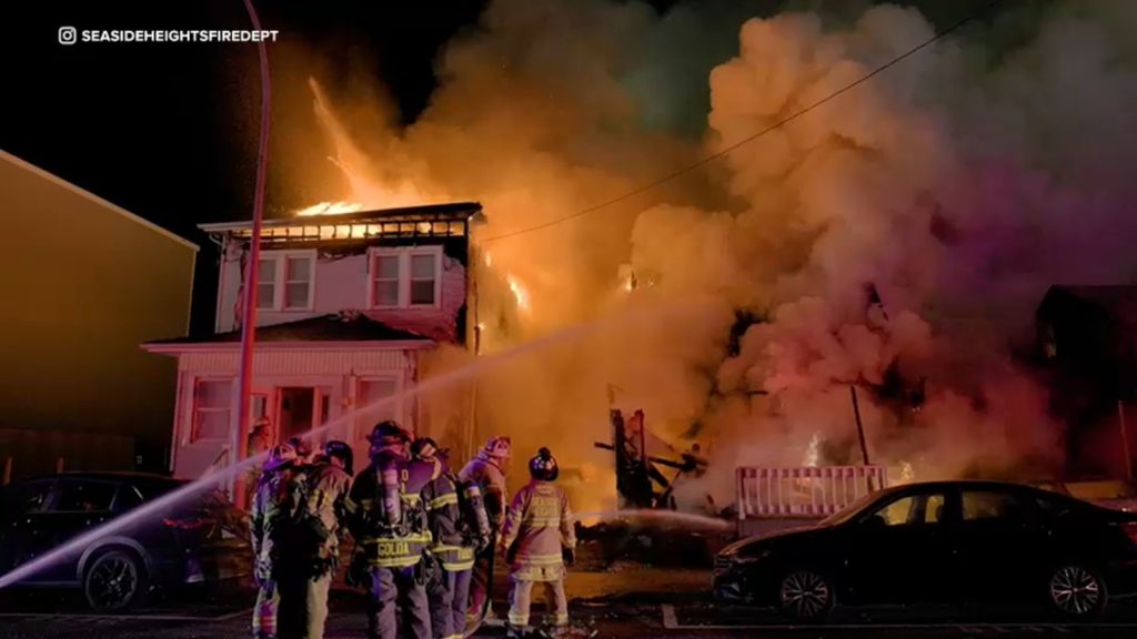 Fire guts multi-family home in Seaside Heights, New Jersey