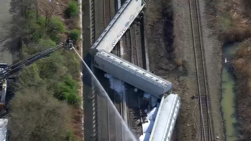 Freight train derails in North Bergen, NJ; crews responding