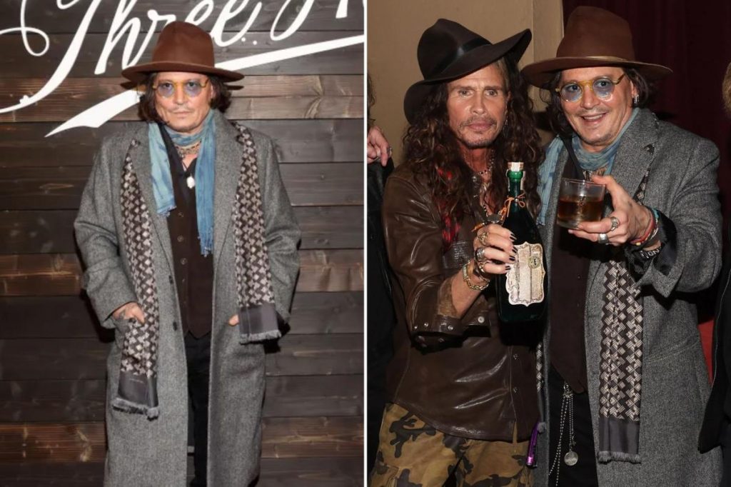 Johnny Depp steps out for rare LA appearance at star-studded launch of his booze brand Johnny Depp steps out for rare LA appearance at star-studded launch of his booze brand