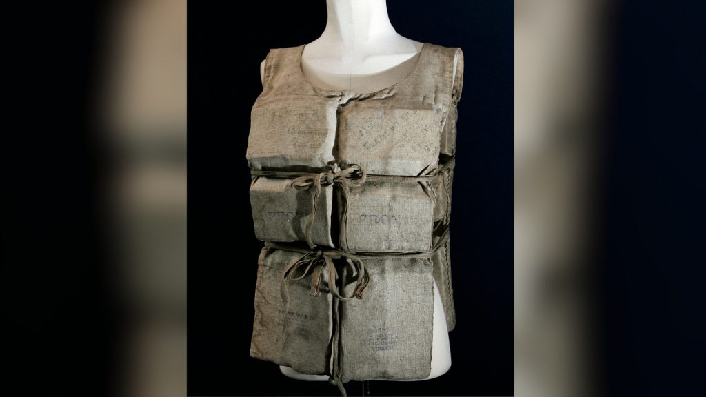 Life jacket worn by a passenger who survived the Titanic auctioned off for over $900,000