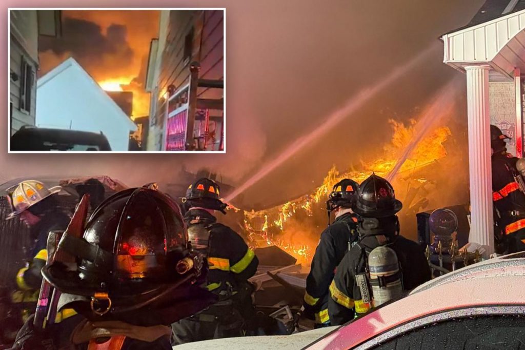 Maniac setting self on fire sparks massive Queens house explosion, NYPD cops among over a dozen injured