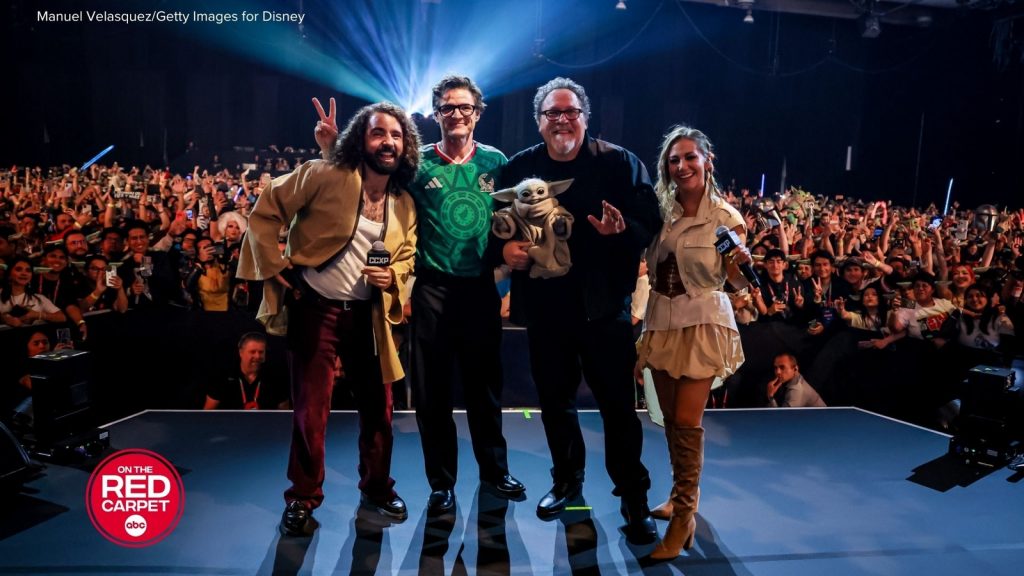 Pedro Pascal, Jon Favreau and Grogu visit CCXP in Mexico City