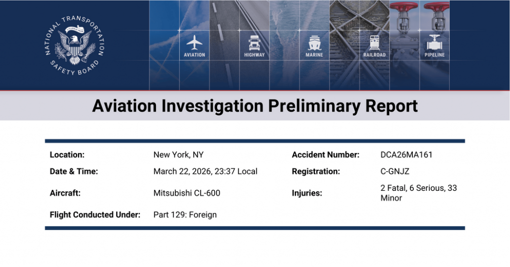 Read the Preliminary Report on the LaGuardia Crash