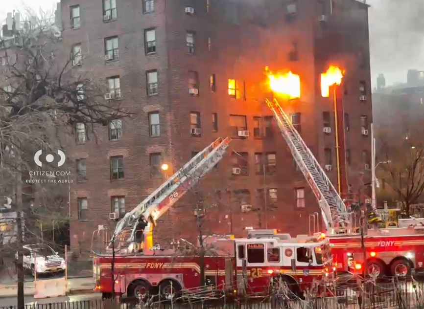 See it: Flames erupt from NYCHA building in Manhattan See it: Flames erupt from NYCHA building in Manhattan