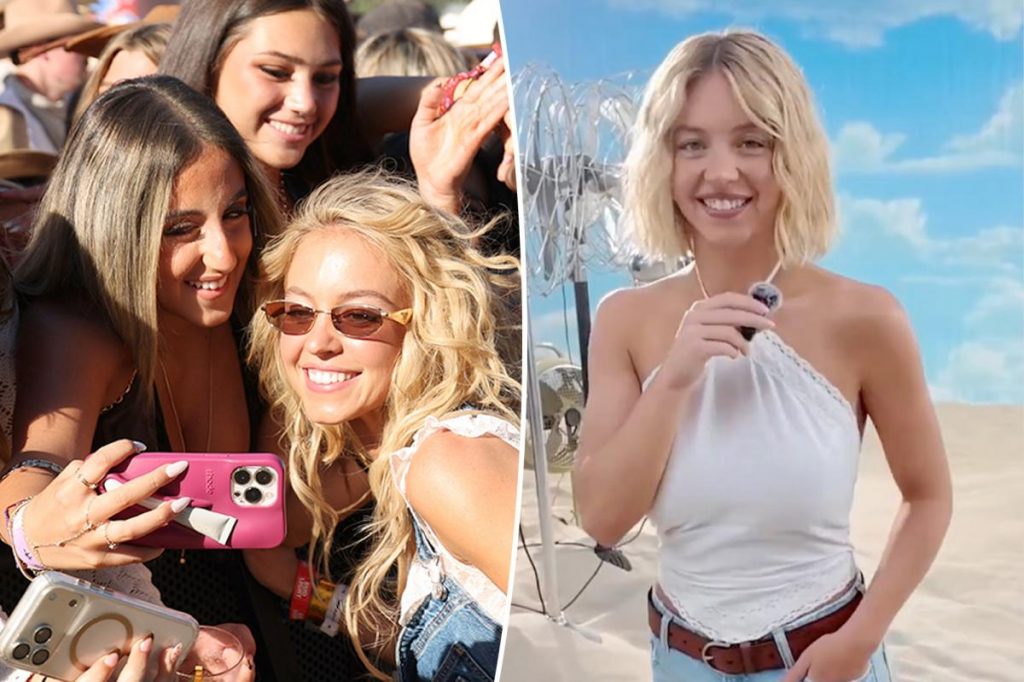 Sydney Sweeney pops up at Stagecoach, delights female fans and flings underwear