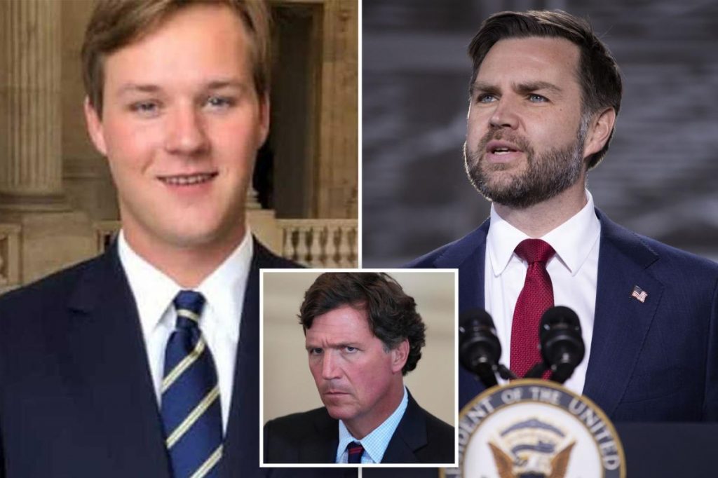 Tucker Carlson's son exits JD Vance's press team amid escalating feud between dad, Trump