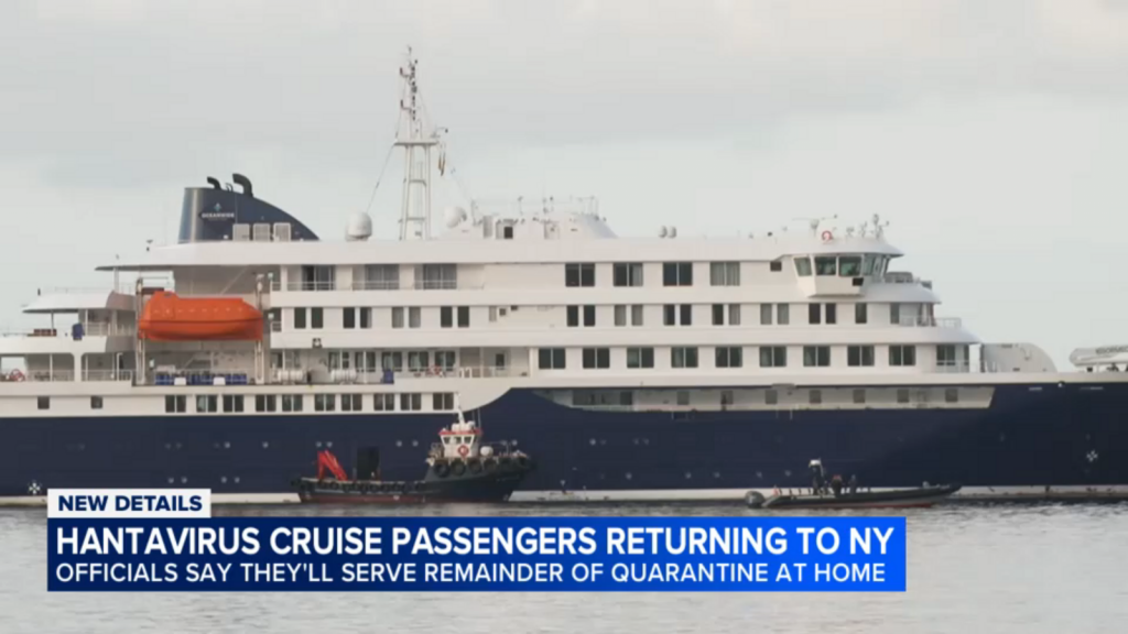 2 quarantined cruise ship passengers exposed to hantavirus expected to return to New York next week