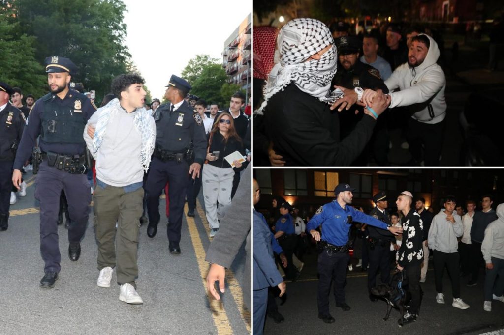 Arrests after anti-Israel mob clashes with counter-protesters near NYC synagogue
