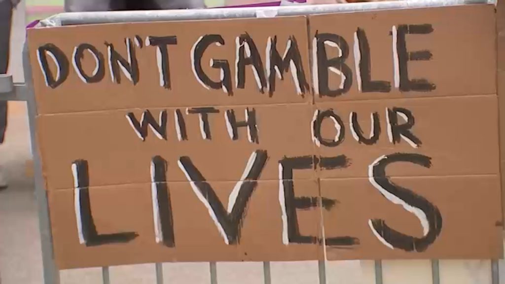 Community groups rally against Mets owner Steve Cohen's planned Metropolitan Park casino in Corona, Queens