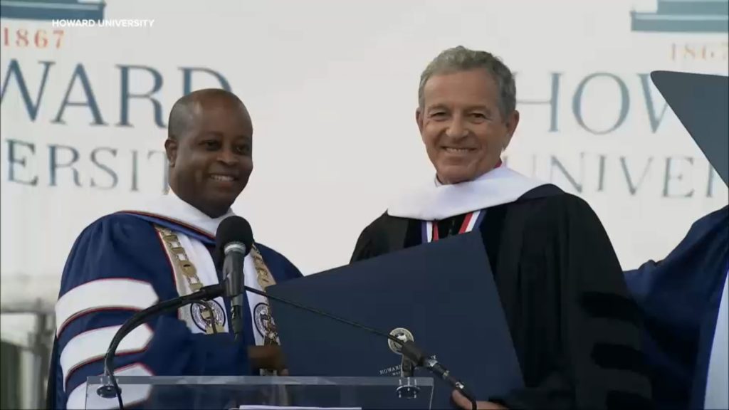 Former Disney CEO Bob Iger receives honorary degree from Howard University Former Disney CEO Bob Iger receives honorary degree from Howard University