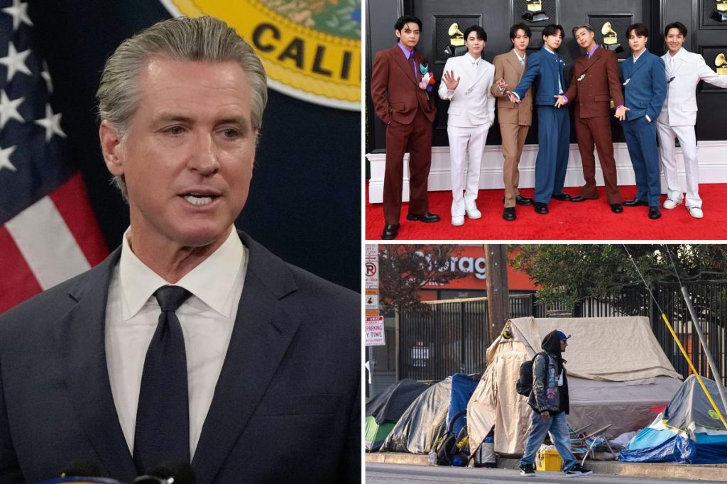 Gavin Newsom ratioed with California’s problems after welcoming BTS