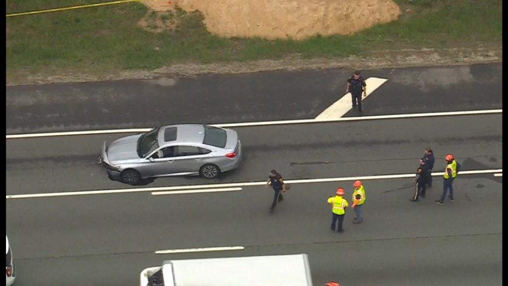 Large sinkhole closes some lanes of Long Island Expressway in Melville, Suffolk County
