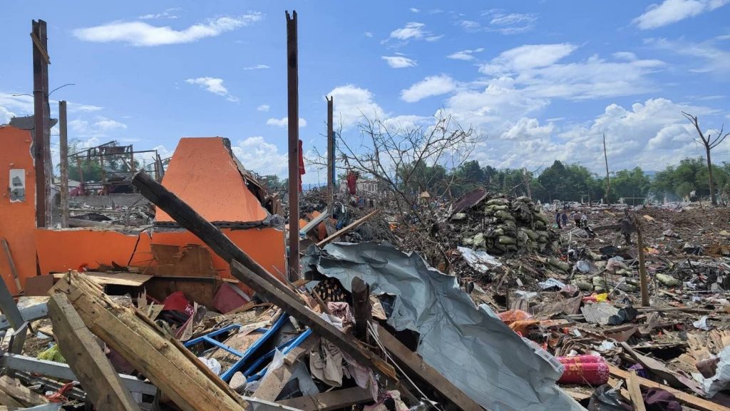 More than 45 people killed in blast at building storing explosives in Myanmar, rescuers say More than 45 people killed in blast at building storing explosives in Myanmar, rescuers say